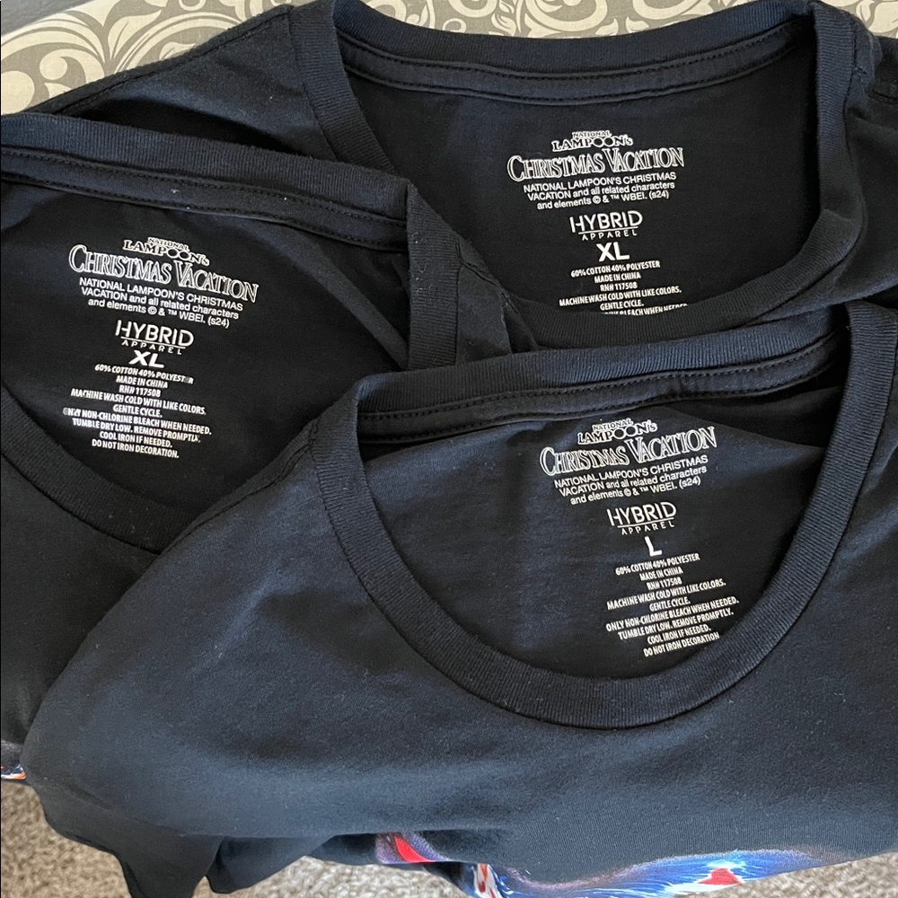 Set of 3 Unisex Christmas Pj bottoms & 3 Lampoon’s Christmas Vacation Tees. - Picture 10 of 12